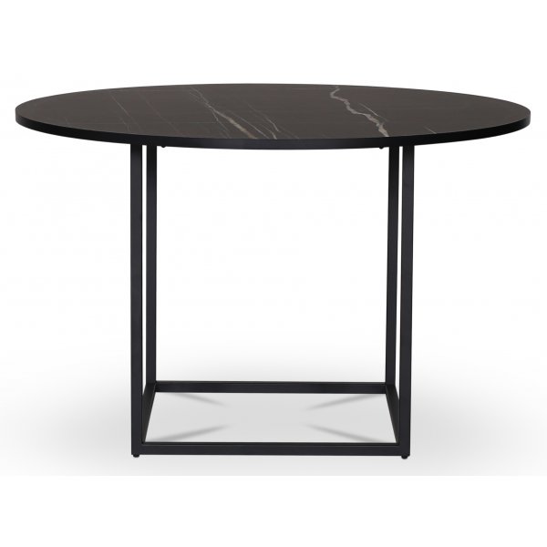 Sintorp runt matbord Ø115 cm - Svart marmor (Exklusivt laminat) Sintorp runt matbord Ø115 cm - Svart marmor (Exklusivt laminat)