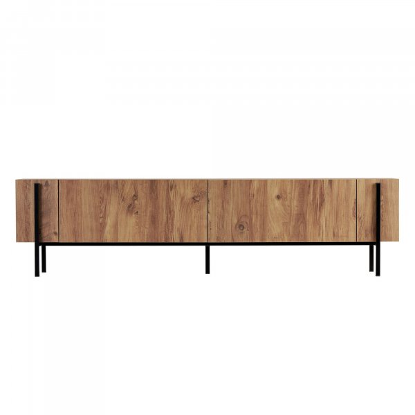 TV-b�nk Nemming 180 cm - Atlantic Pine/Svart