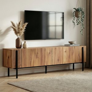 TV-b�nk Nemming 180 cm - Atlantic Pine/Svart