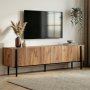TV-b�nk Nemming 180 cm - Atlantic Pine/Svart
