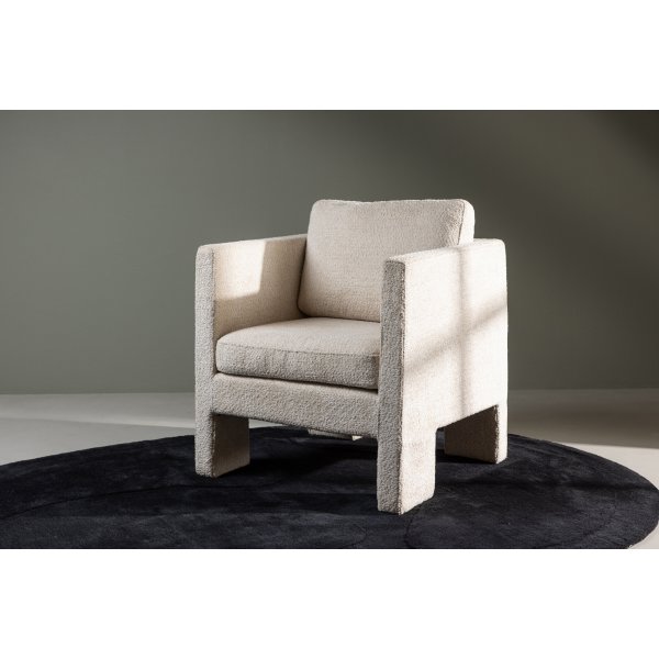 Ragusa fåtölj - Vit bouclé Ragusa fåtölj - Vit bouclé