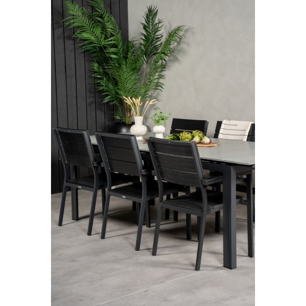 Levels utematgrupp med 6 st Levels stolar Nr2 - Svart/Grå Levels utematgrupp med 6 st Levels stolar Nr2 - Svart/Grå