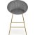 Tabouret de bar Pelican 112 - Gris/dor