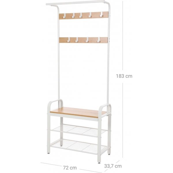 Furir hallmöbel 72 cm - Vit/beige Furir hallmöbel 72 cm - Vit/beige