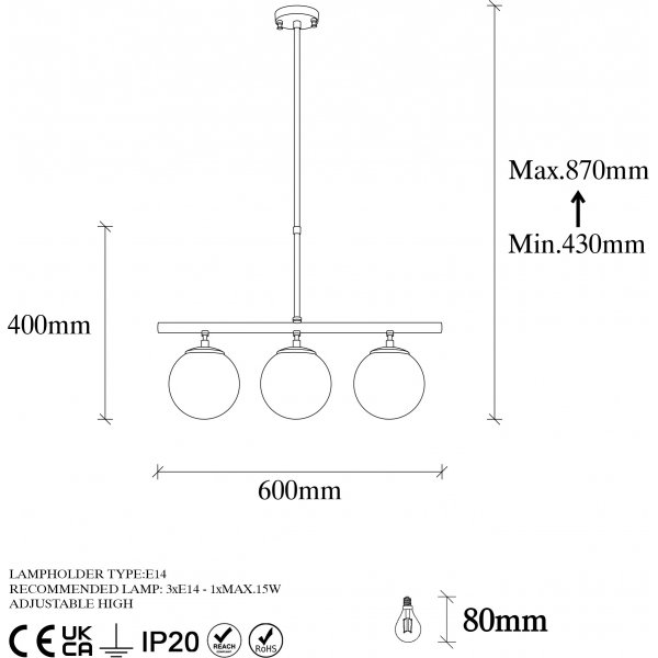 Plafonnier Atlas 10276 - Noir/antique