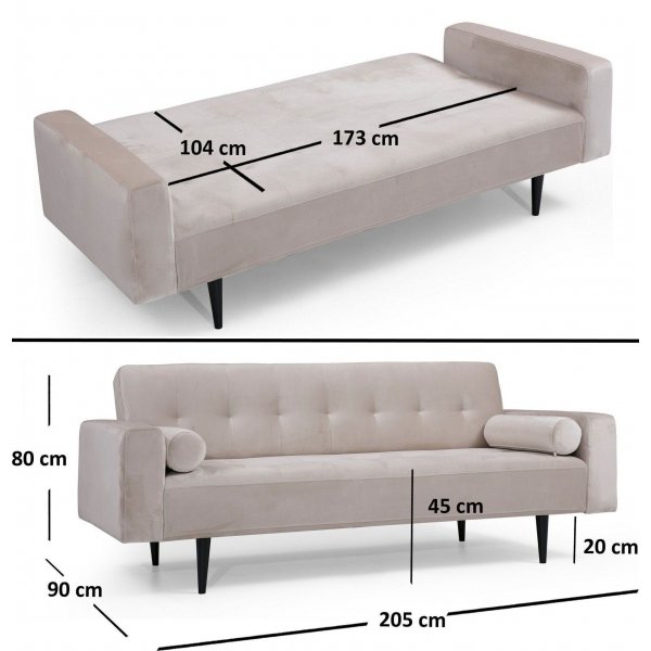 Derry 3-sits soffa - Beige Derry 3-sits soffa - Beige