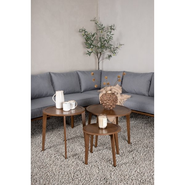 Groupe de canapés d'angle Roxo - Marron/gris Groupe de canapés d'angle Roxo - Marron/gris