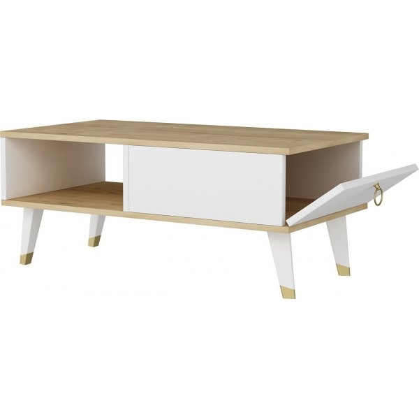 Table basse Delux 90 x 45 cm - Chêne saphir/blanc Table basse Delux 90 x 45 cm - Chêne saphir/blanc