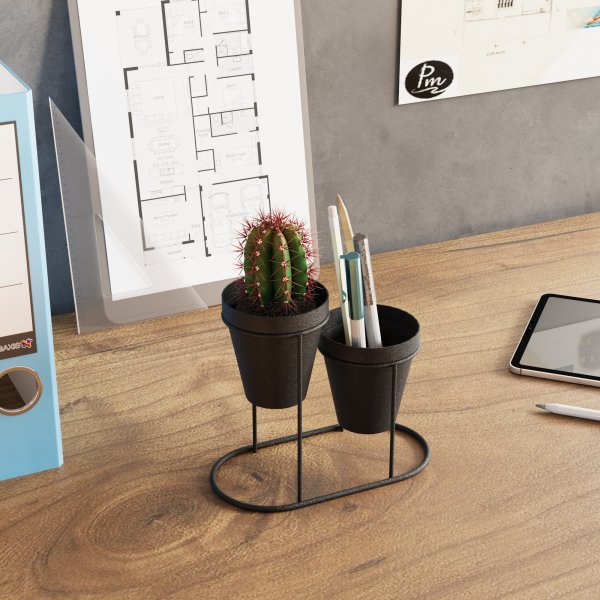 Plato 15 pots - Noir Plato 15 pots - Noir