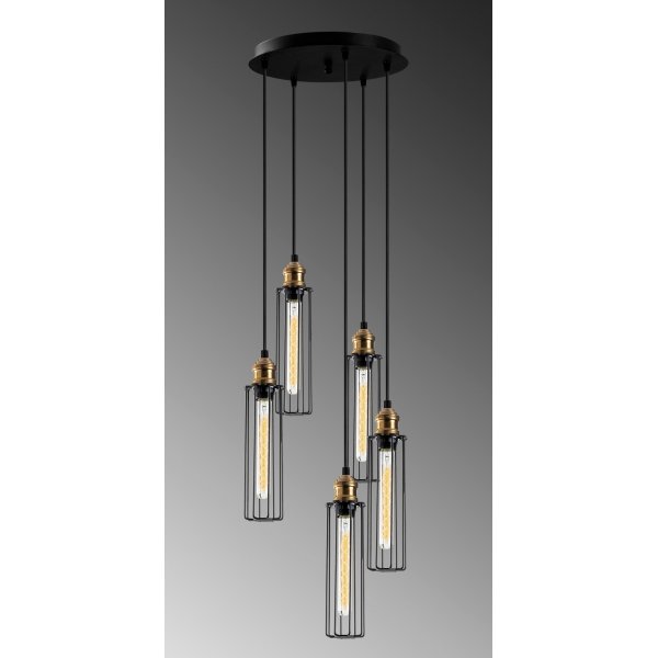 Plafonnier Zumba 705-5S2 - Noir Plafonnier Zumba 705-5S2 - Noir