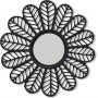 Peacock svart rund spegel 90 cm