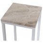 Accent sngbord/piedestal 65 - Vit / beige