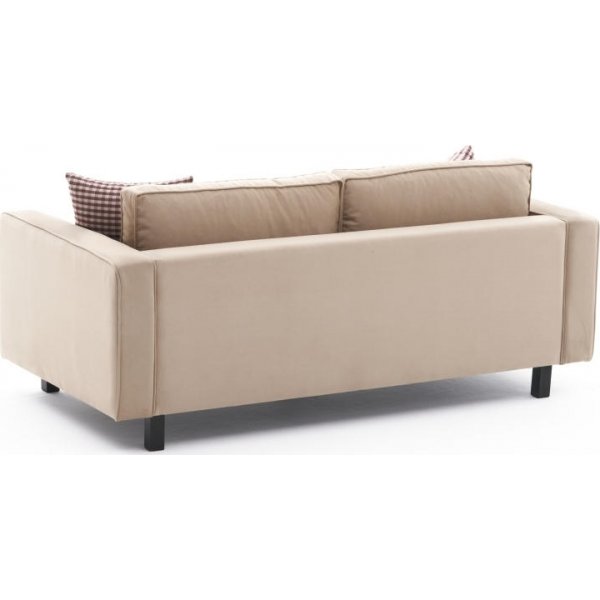 Canapé 2 places Kale - Velours crème Canapé 2 places Kale - Velours crème