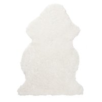 Curly frskinn - 95x55 cm - Vit