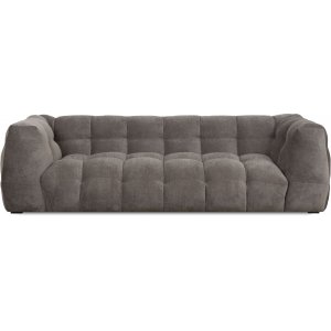 Bill 3-sits grå soffa + Möbelvårdskit för textilier