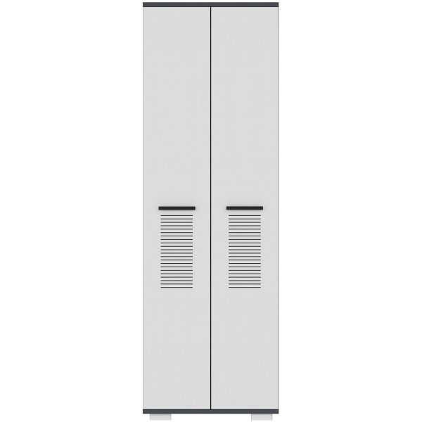 Armoire Asimo 60 x 44,6 x 183 cm - Anthracite/blanc Armoire Asimo 60 x 44,6 x 183 cm - Anthracite/blanc
