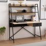 Nova skrivbord 125x55 cm - Brun/svart
