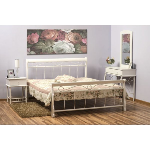Dubbelsng Titusville - 160x200 vit/vit