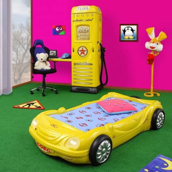 Bobo racerbil barnsng- Valfri frg!