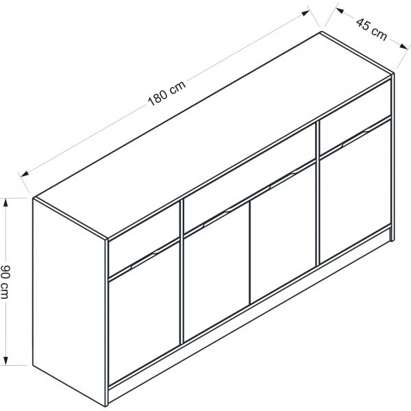 Elina skänk - Valnöt/antracit Elina skänk - Valnöt/antracit