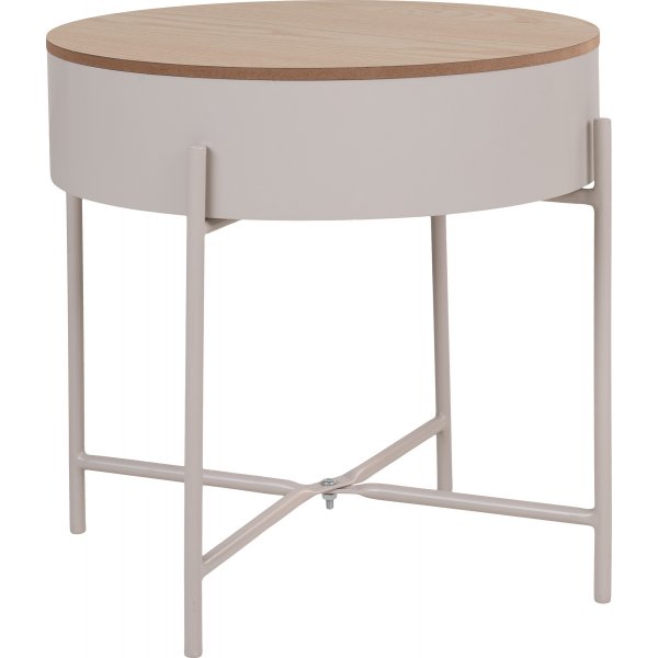 Table d\\\'appoint Sisco Beige/Gris 40 cm