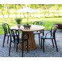 Groupe de repas Salt teck : Table en teck d'environ 120 cm comprenant 4 chaises  ossature Thornet