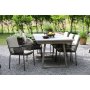 Matgrupp Salt gr teak: Bord 240 cm inklusive 6 st gra Lincoln karmstolar
