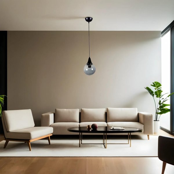 Plafonnier Afra / Verre noir/fumé Plafonnier Afra / Verre noir/fumé