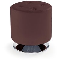 Leia sittpuff - Mörkbrun/krom Leia sittpuff - Mörkbrun/krom