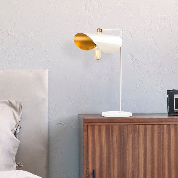 Lampe à poser Sivani 4 - Blanc/or Lampe à poser Sivani 4 - Blanc/or