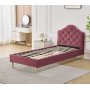Sngram rosa sammet inklusive snggavel - 90 x 200 cm