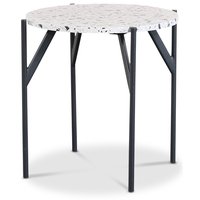 Terrazzo sidobord Ø50 cm - Terrazzo Cosmos & underrede AIR i svart metall Terrazzo sidobord Ø50 cm - Terrazzo Cosmos & underrede AIR i svart metall