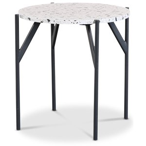 Table d'appoint Terrazzo 50 cm - Terrazzo Cosmos & pitement AIR en mtal noir