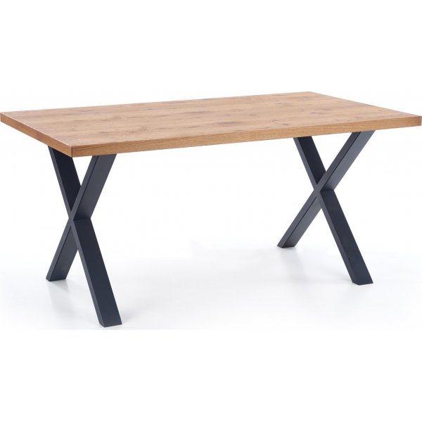 Table  manger Xavier 160-250 x 90 cm - Chne/noir