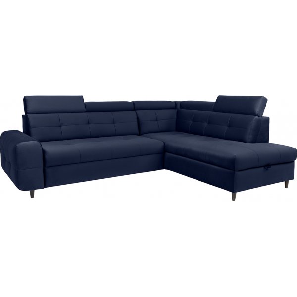 Matras hrnbddsoffa med ppet avslut hger - Bl