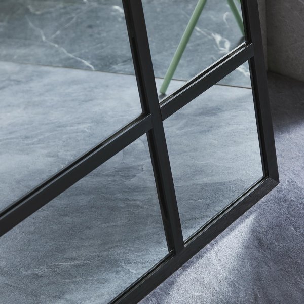 Helkroppsspegel 90 × 180 cm Spröjsad - Svart ram Helkroppsspegel 90 × 180 cm Spröjsad - Svart ram