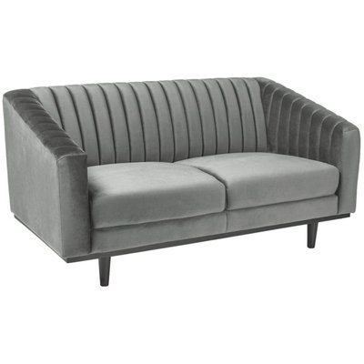 Alden 2- sits soffa - Gr sammet/Wenge