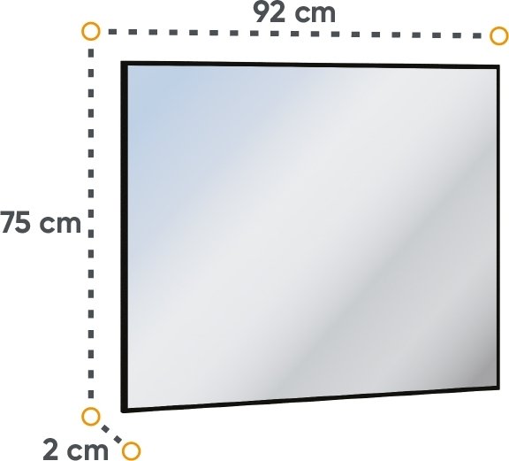 Quant brede spiegel - Zwart