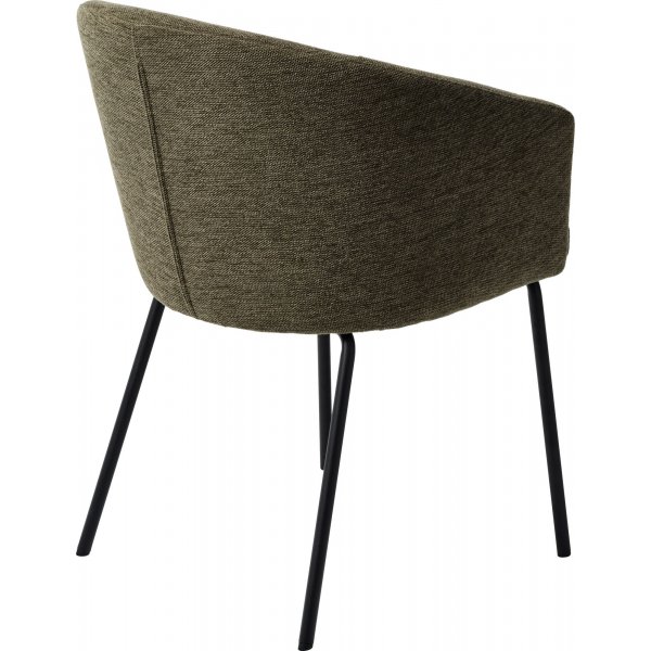 Chaise Erik en tissu vert olive