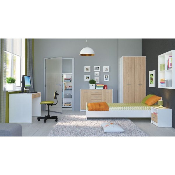 Norbo skrivbord - Vit/ek