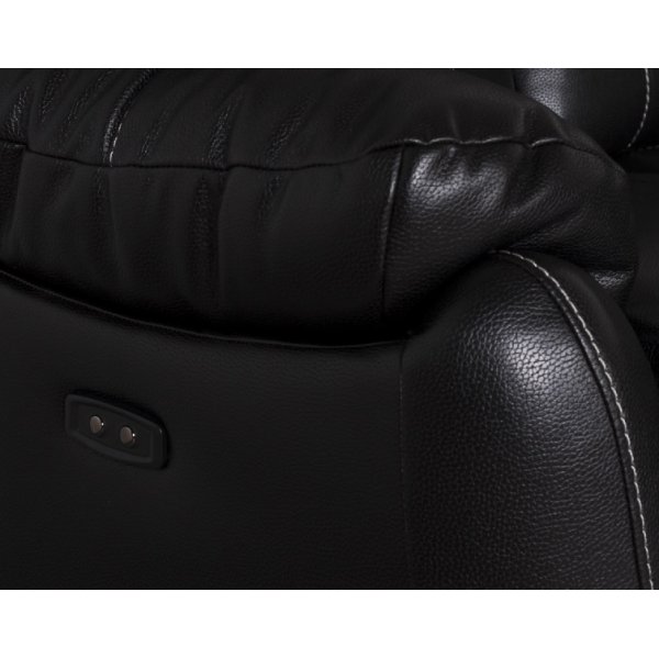 Elrecliner i svart microfiber Elrecliner i svart microfiber