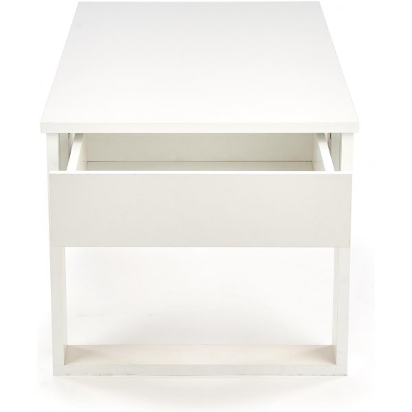 Table basse blanche avec tiroirs de rangement 110x60 cm