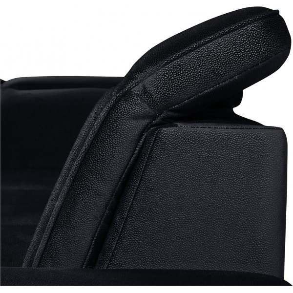 Canapé d\\\'angle Darby gauche - Noir Canapé d\\\'angle Darby gauche - Noir