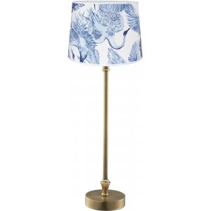 Liam bordslampa - Vit/blå/mässing - 59 cm