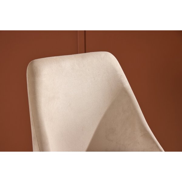 Night matstol - Beige sammet/svart Night matstol - Beige sammet/svart