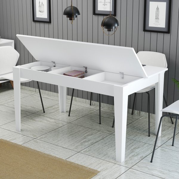 Table  manger Milan 145 x 88 cm - Blanc