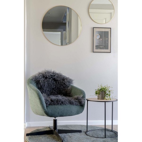 Bergamo Sidobord 40 x 40 cm - Svart/kjesarfaner Bergamo Sidobord 40 x 40 cm - Svart/kjesarfaner