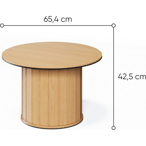 Rotto soffbord 66 cm - Vicenza ek/svart