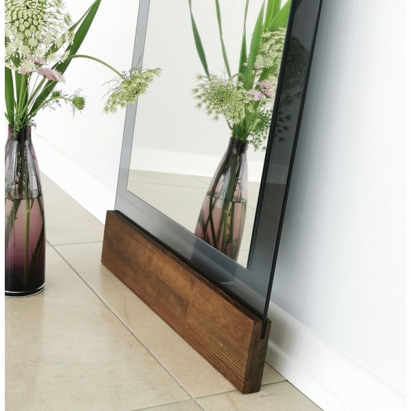 Murano vloerspiegel - Walnoot/rook