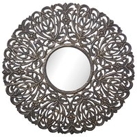 Carve rund spegel 90 cm - Antik träfärg Carve rund spegel 90 cm - Antik träfärg